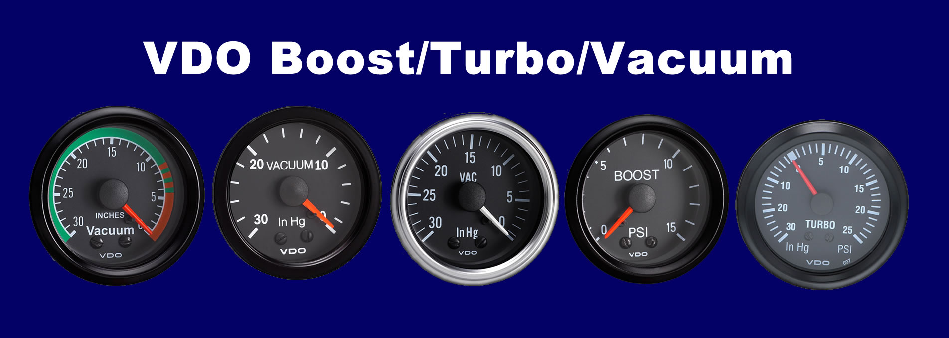 VDO-Boost-Turbo-Vacuum Gauges Banner
